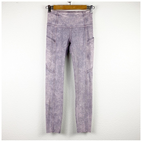 Lululemon Fast and Free Tight II‎ 25" Ice Wash Violet Verbena Size 4 - Picture 6 of 12